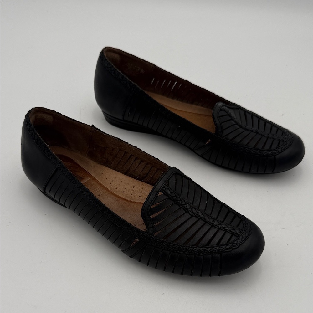 Rockport Black Women's Loafers with Cutout Design 8.5 casual office vacation Y2K
